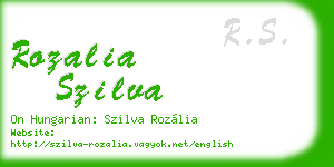 rozalia szilva business card